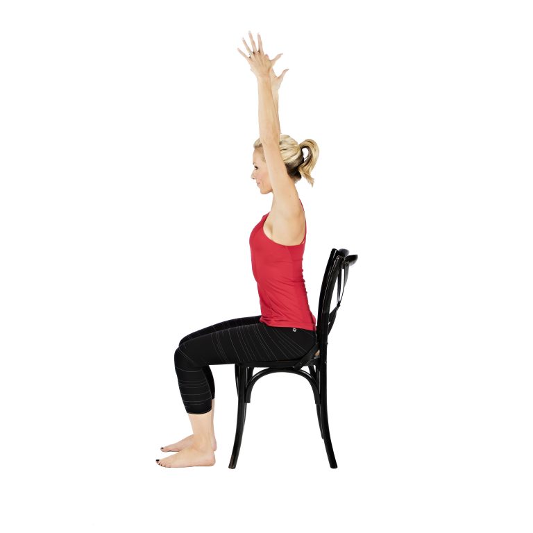 Chair Yoga Flow | By Kristie Belliston | The Belly Fit Club